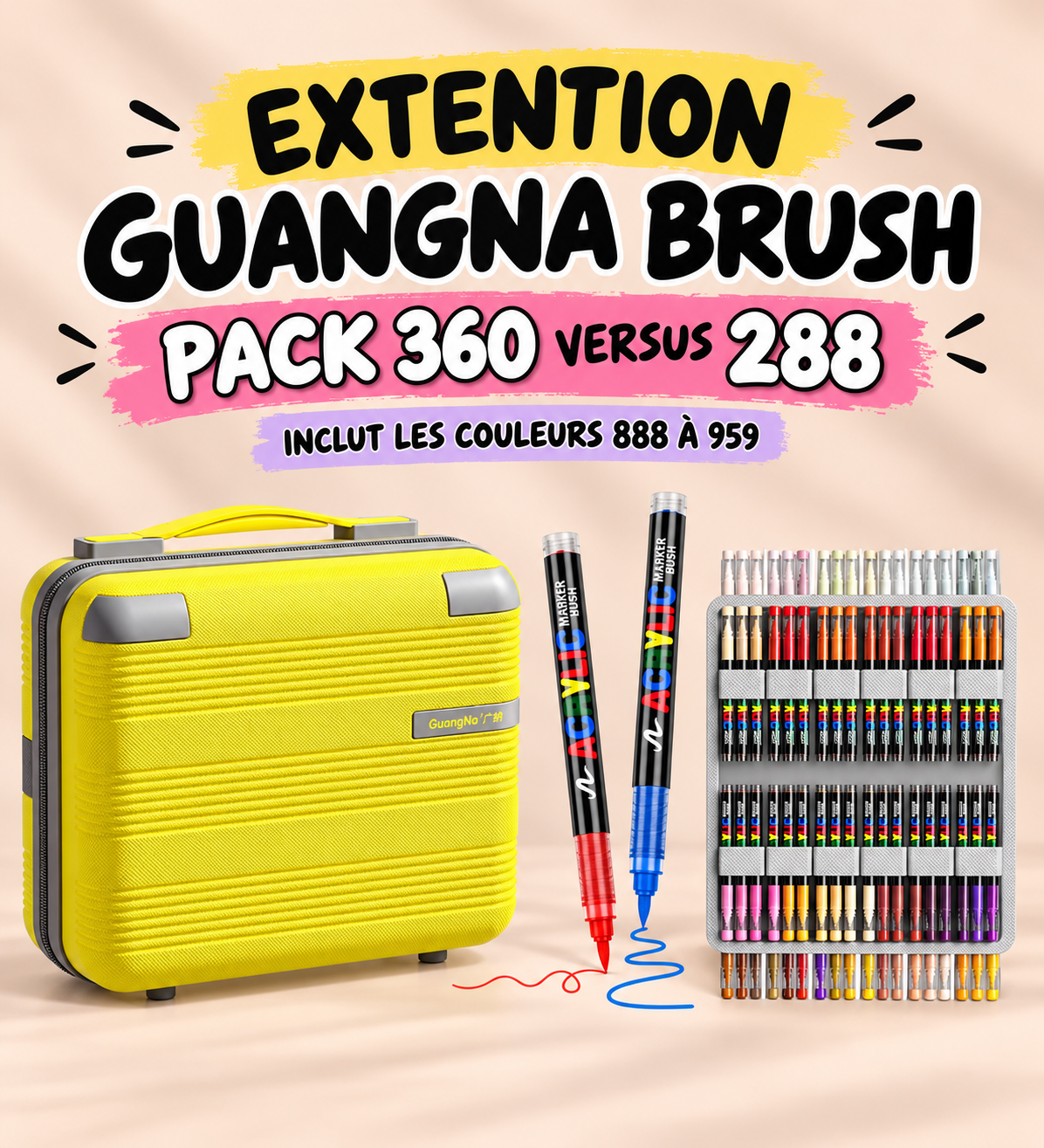 EXTENSION GUANGNA BRUSH – PACK 360 vs 288