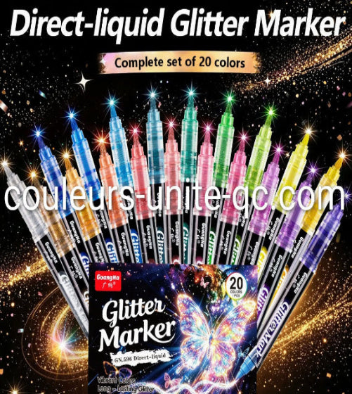 PRÉ-COMMANDE - GUANGNA - FEUTRES À PAILLETTES