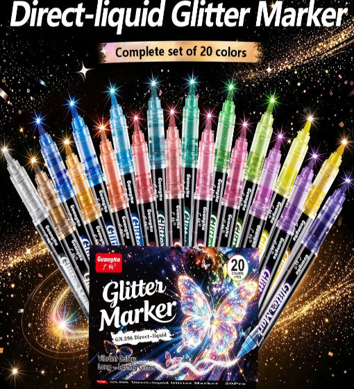 PRÉ-COMMANDE - GUANGNA - FEUTRES À PAILLETTES